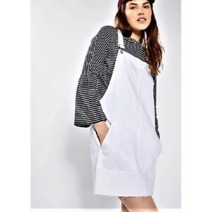 Topshop pinafore white size 6